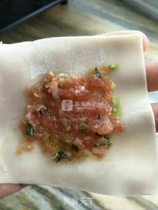 馄钝皮春卷的做法步骤：2