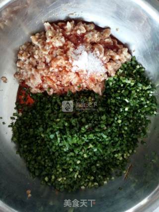翡翠韭菜虾仁水饺的做法步骤：6