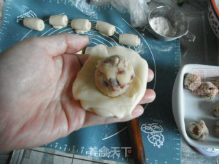 白芸豆蔓越莓酥皮月饼的做法步骤：15