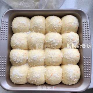 蜂蜜胡萝卜椰香小餐包的做法步骤：4