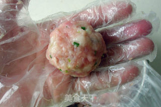 莲藕蒸肉丸的做法步骤：6