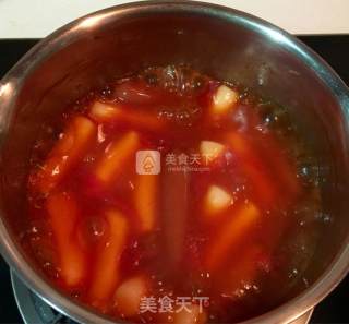 辣年糕【中式酱料】的做法步骤：7