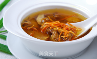 龙筵虫草食补方——冬菇虫草炖鲍参的做法步骤：3
