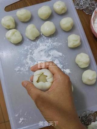 冰皮白豆沙月饼的做法步骤：11