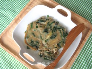 韭菜荞麦饼的做法步骤：6