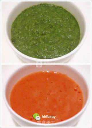 果蔬蝴蝶面-宝宝辅食的做法步骤：2