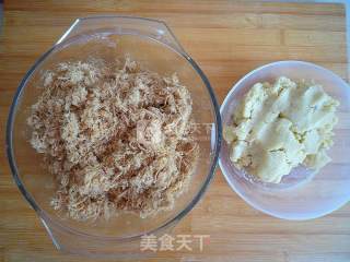 广式金丝肉松月饼的做法步骤：5