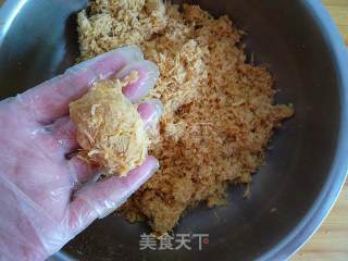 广式金丝肉松月饼的做法步骤：7