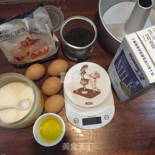 黑芝麻戚风的做法步骤：1