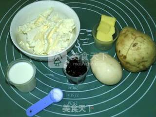 番薯红糖乳酪小蛋糕的做法步骤：1