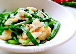 韭菜炒鸡蛋的做法步骤：8