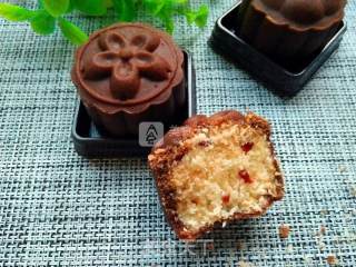 浓情蜜意的巧克力椰蓉蔓越莓月饼的做法步骤：17