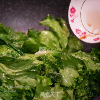 鱼露炒唐生菜的做法步骤：7