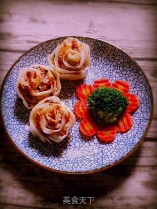 香煎玫瑰饺子的做法步骤：4