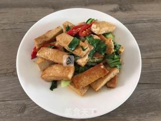 老豆腐烧青菜的做法步骤：5