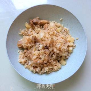 【四叶小馆】曲麻菜五花肉饭的做法步骤：9