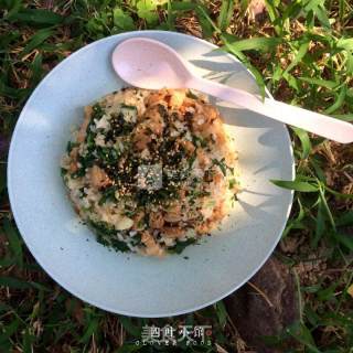 【四叶小馆】曲麻菜五花肉饭的做法步骤：12