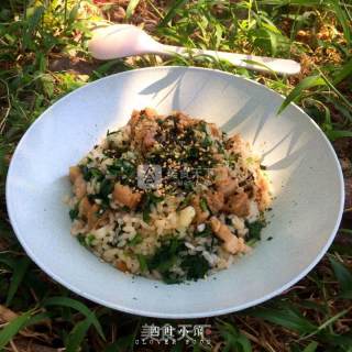 【四叶小馆】曲麻菜五花肉饭的做法步骤：13