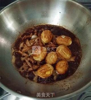 虎皮蛋肉片炒花菜的做法步骤：10