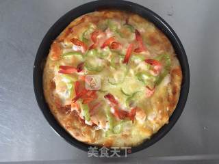 鲜虾披萨的做法步骤：16