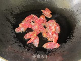 干煸香肠秋葵的做法步骤：4