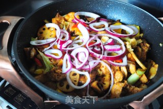 干锅三黄鸡的做法步骤：14