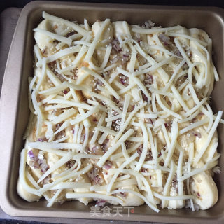葱香肉松芝士排包的做法步骤：13