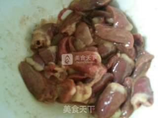 豉椒鸡心的做法步骤：3