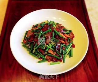 蒜苔炒腊肉的做法步骤：3