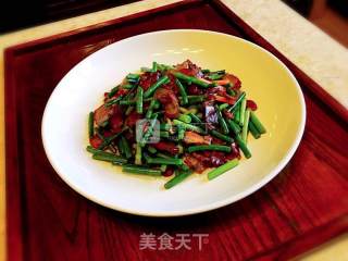 蒜苔炒腊肉的做法步骤：5