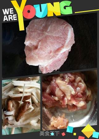 杂菇肉片煲的做法步骤：1