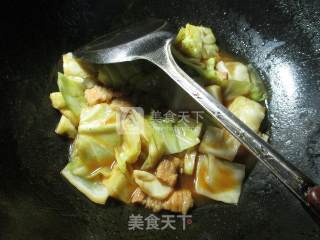 咖喱肉片圆白菜的做法步骤：9
