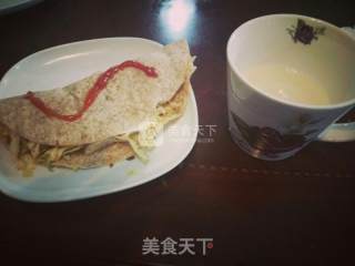 无油神奇卷饼(七分钟快速早餐)的做法步骤：4