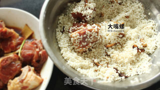 荷叶糯香排骨丨大嘴螺的做法步骤：10