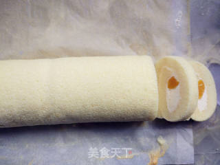 黄桃奶油蛋糕卷的做法步骤：14