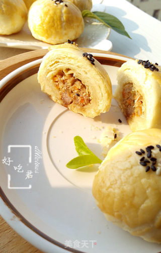 苏式榨菜鲜肉月饼的做法步骤：18