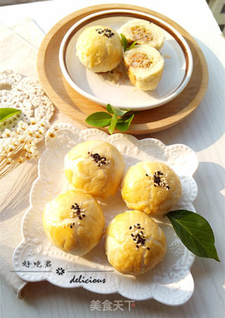 苏式榨菜鲜肉月饼的做法步骤：19