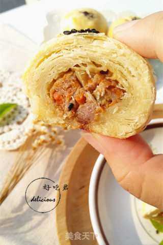 苏式榨菜鲜肉月饼的做法步骤：20
