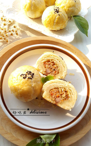 苏式榨菜鲜肉月饼的做法步骤：21