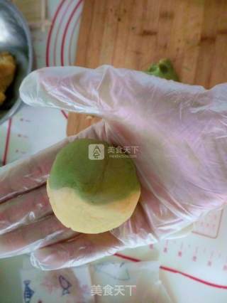 双色绿豆糕的做法步骤：8