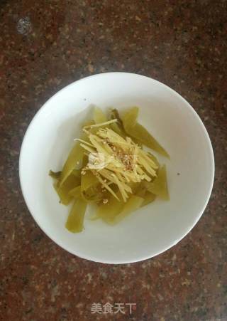 咸菜圣子汤的做法步骤：2