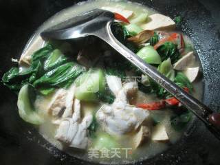 青菜圆素鸡煮螃蟹的做法步骤：10