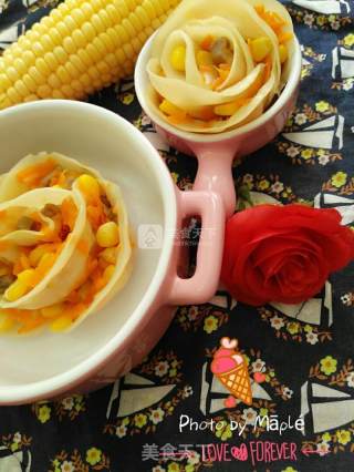 宝宝大爱玫瑰饺子     让满满的爱唤醒你的食欲～的做法步骤：21