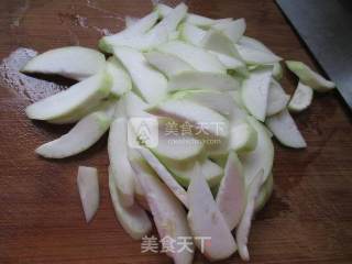 肉片长瓜煮粉丝的做法步骤：3