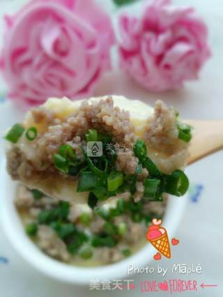 水嫩细滑完美 肉末蒸水蛋的做法步骤：11