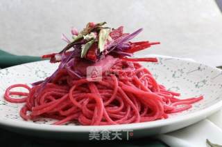 甜菜根意面的做法步骤：7