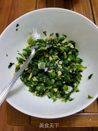 油麦菜鸡蛋水饺的做法步骤：5
