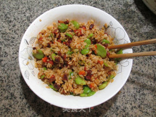 麻辣香肠蚕豆糯米烧卖的做法步骤：5