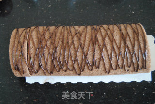 玫瑰巧克力蛋糕卷的做法步骤：18