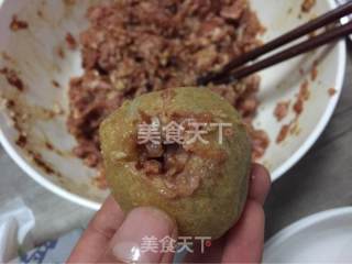 面筋塞肉的做法步骤：4